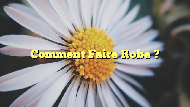 Comment Faire Robe ?
