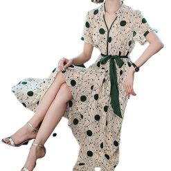 Robe D Ete A Pois De Cocktail Grande Taille