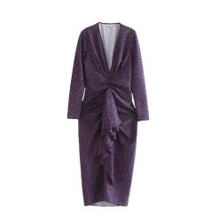 Robe Longue A Pois De Soiree Femme