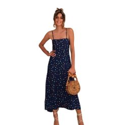 Robe A Pois Vintage Bretelles Femme
