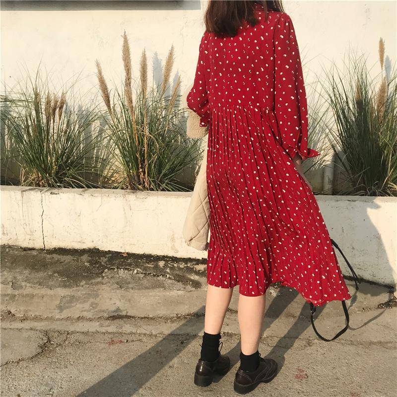 robe mi longue plissee