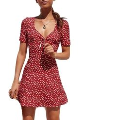 Robe A Pois Courte Soiree Dentelle