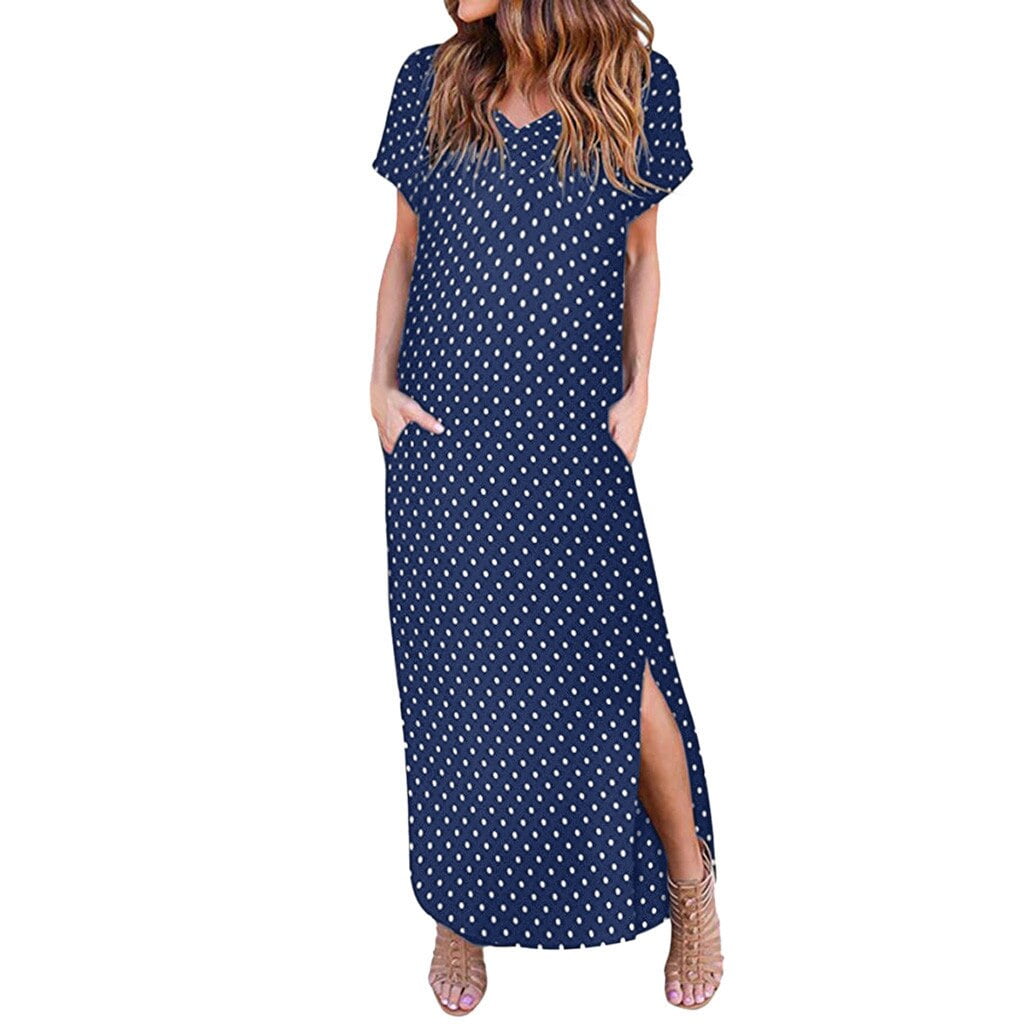 Robe à Pois##Robe à Pois Sexy manches courtes - coccinelle-paradis