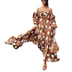 Robe Boheme A Pois Longue Bretelle