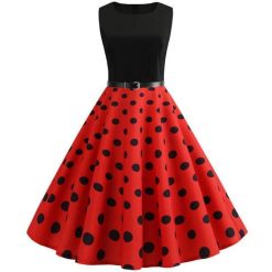 Robe A Pois Grande Taille De Cocktail