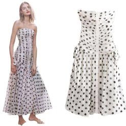 Robe Boheme A Pois Longue Sirene