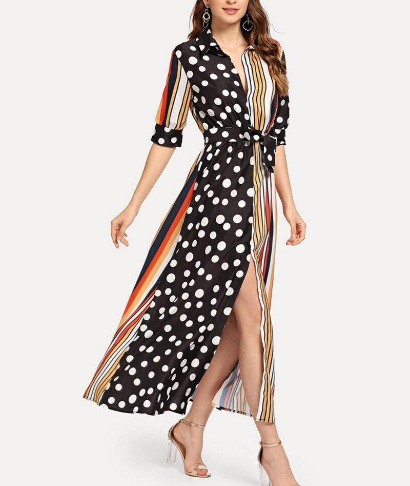 robe moulante mi longue
