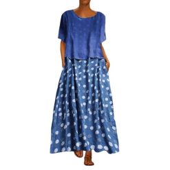 Robe A Pois Grande Taille Tunique Longue