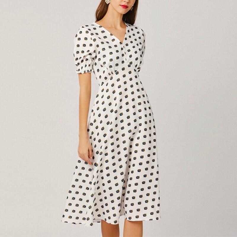 Robe à Pois##Robe à Pois manches vestido en mousseline de soie - coccinelle-paradis