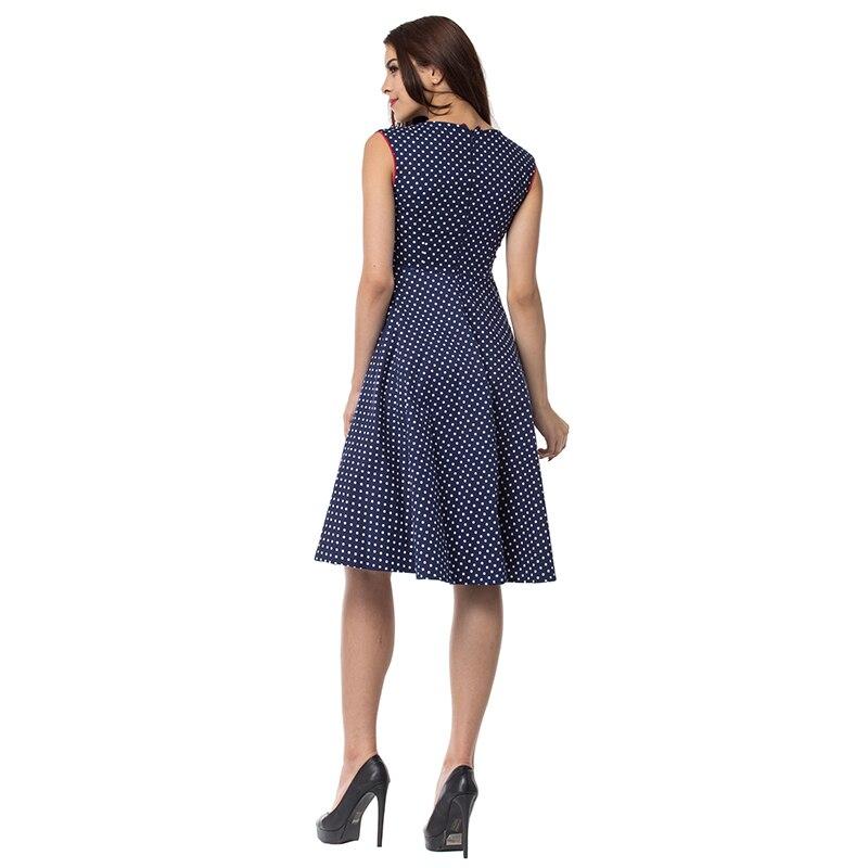 robe hiver bleu foncé a pois