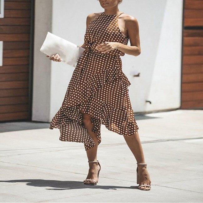 Robe à Pois##Robe à Pois sans manches licou - coccinelle-paradis