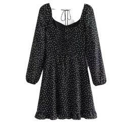 Robe A Pois Courte Vichy Vintage