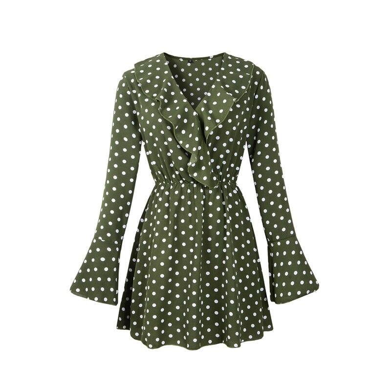 Robes à Pois Courtes##Robe à Pois Courte femme Plage Silhouette Soleil - coccinelle-paradis