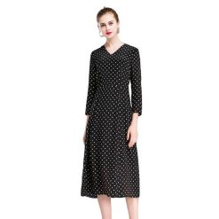 Robe A Pois Grande Taille Bustier Noir