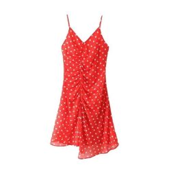 robe rouge plissee