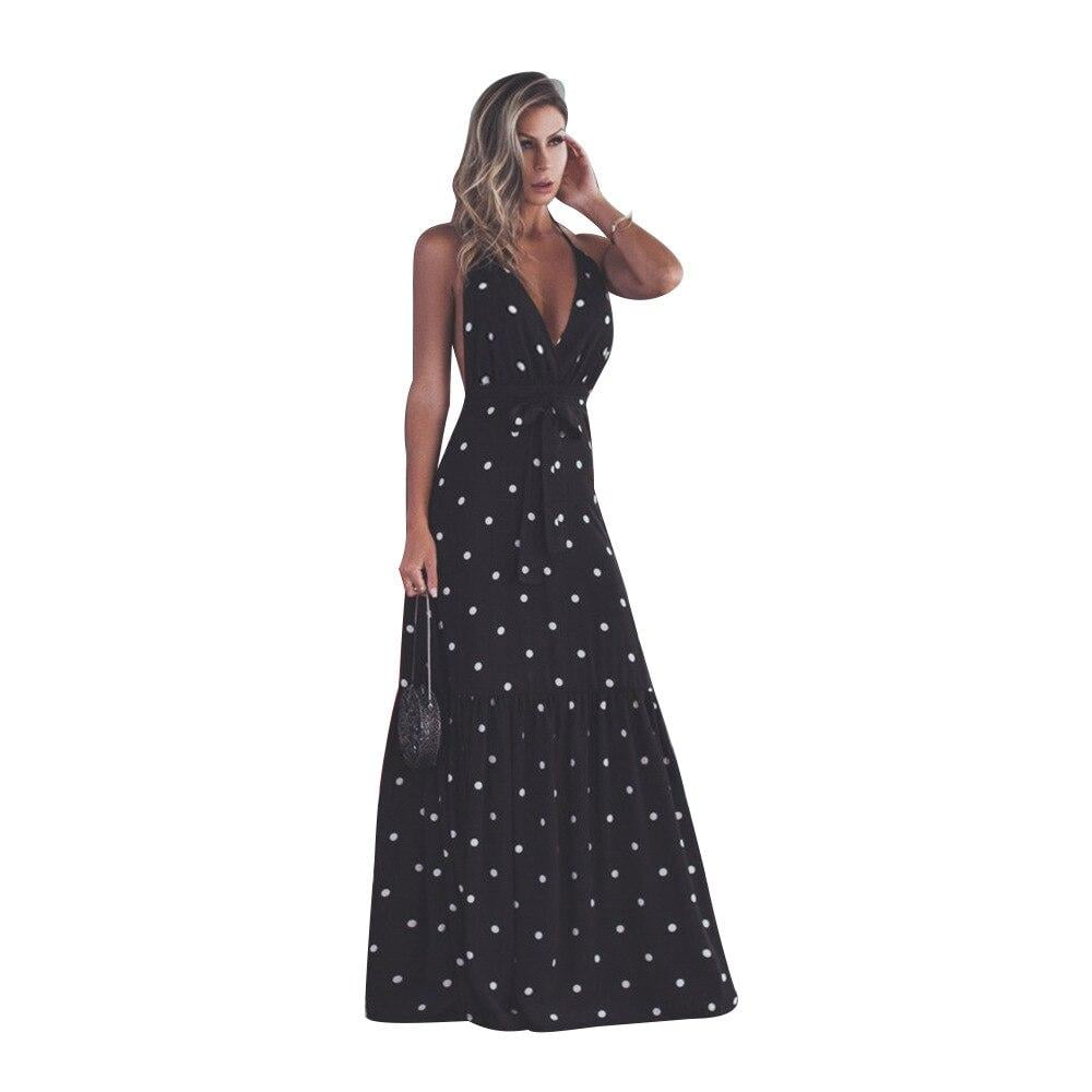 Robe à Pois##Robe à Pois Manches Sangle Pour Escarpins - coccinelle-paradis