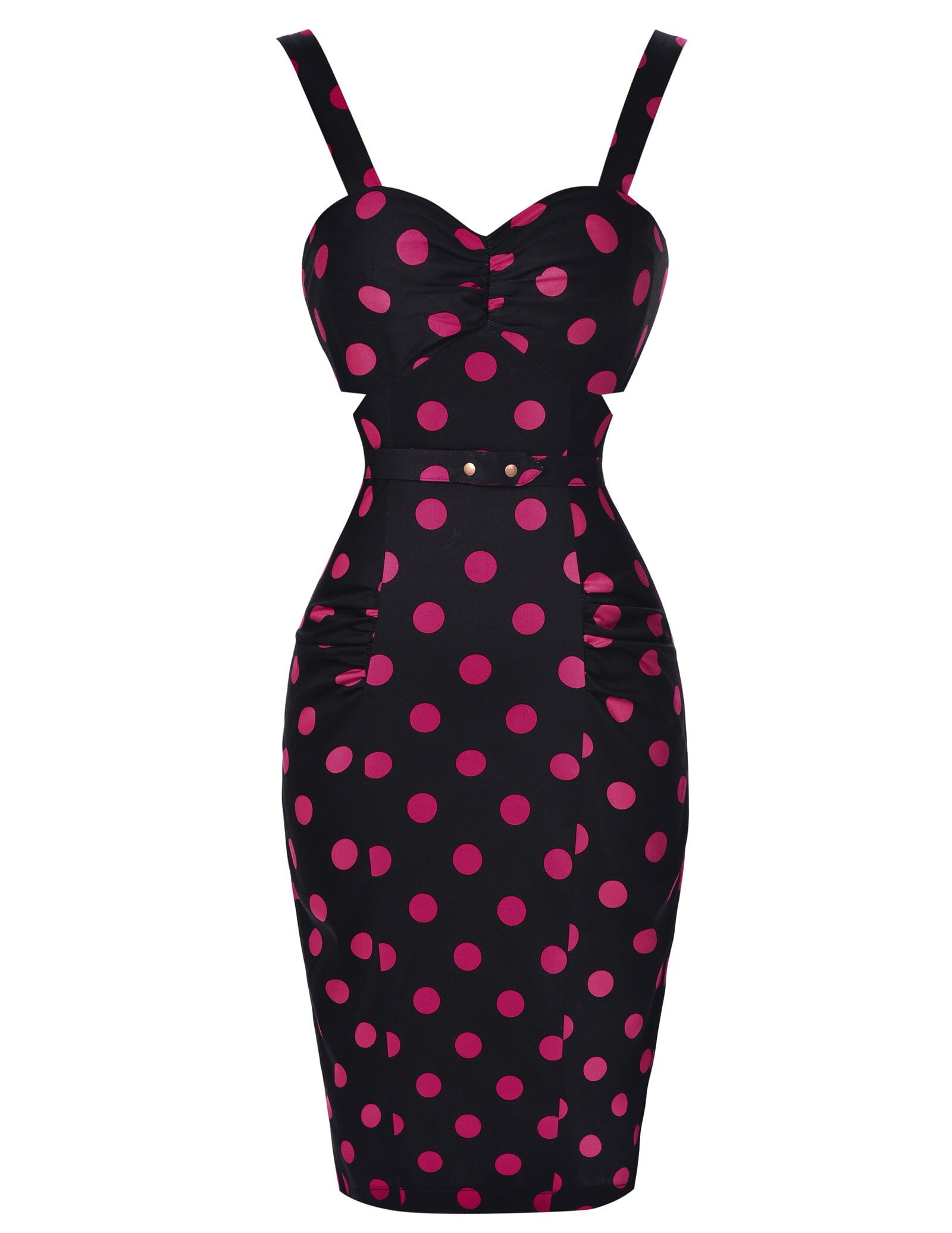 Robe à Pois##Robe à Pois Décoré Vintage Moulante - coccinelle-paradis