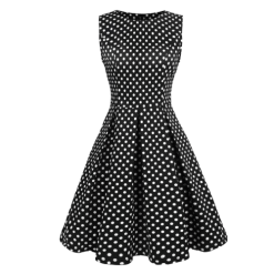 Robe À Pois Courte Pull Manches Courte