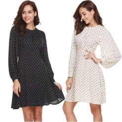 Robe Richelieu À Pois Courte Manches Noblesse