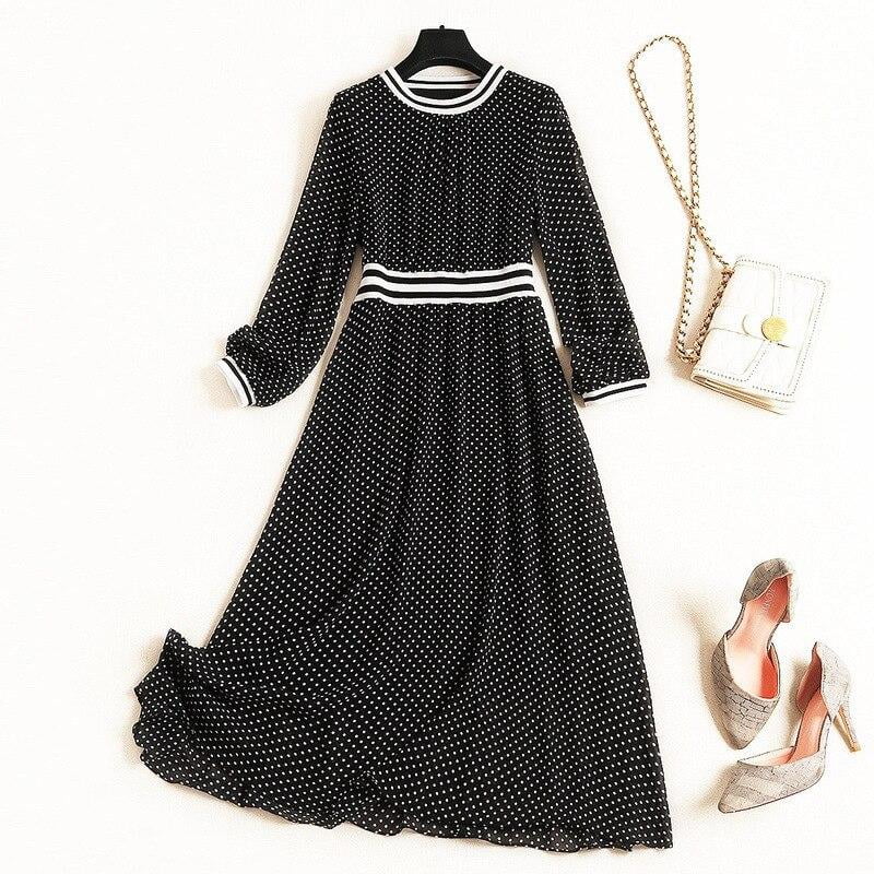 Robe à Pois##Robe à Pois imprimé longues bcbg - coccinelle-paradis