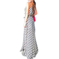 Robe Boheme A Pois Longue Dos