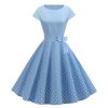 Robe Old School À Pois Courte Rétro Pinup
