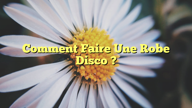 Comment Faire Une Robe Disco ?