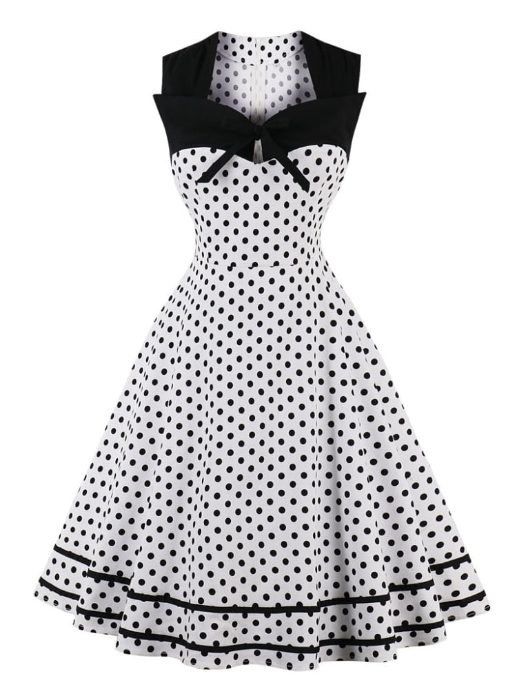 Robe Rétro à Pois pour Femme, Style Harajuku, Vintage, Pin-up, Rockabilly, Tenue de Soirée, Années 2023 et 60, Nouvelle Collection 1950 2