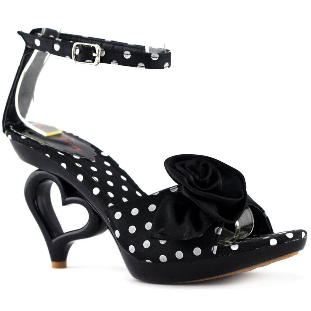 Sandales à pois pour femmes, chaussures à talons en forme de cœur, nouvelle collection, LF60803 2