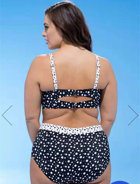 Maillot de bain deux pièces Vintage, grande taille, Push-Up, Bikini, taille haute, imprimé à pois, Tankini, 4XL, vêtements de plage 2