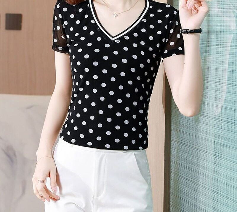 T-Shirt Col V Mode Femme