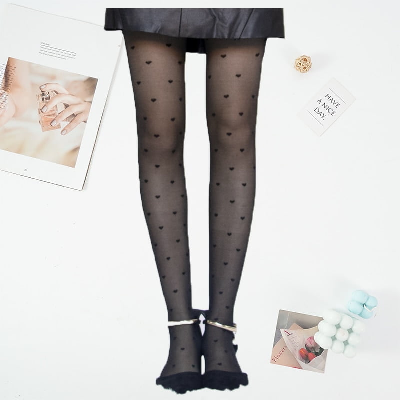 Collants classiques à pois pour femmes, bas vintage pour dames, faux tatouage, collants à pois ronds, bonneterie féminine, chaussettes longues sexy 2