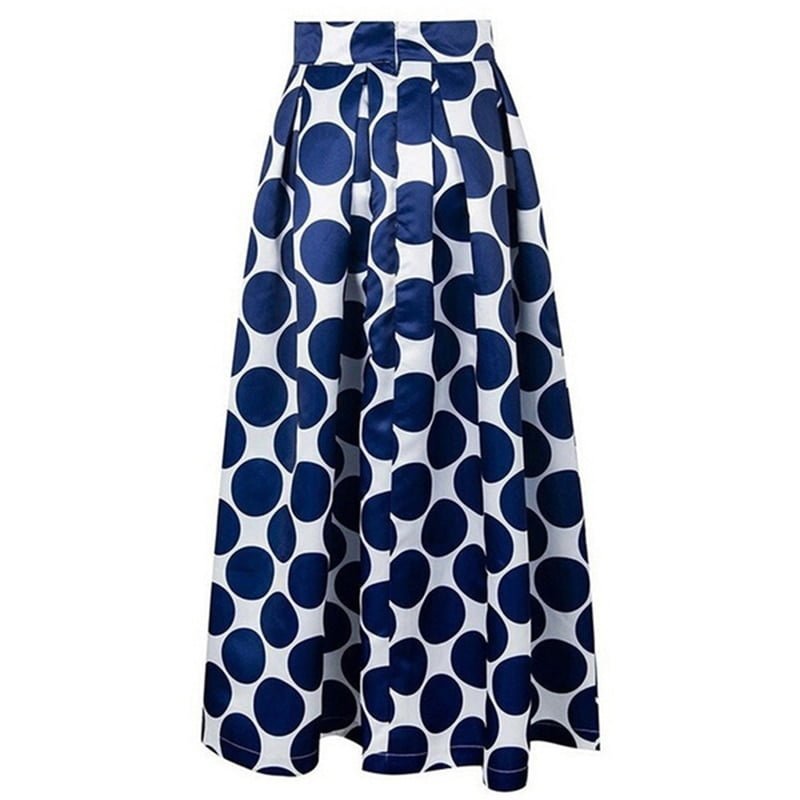 Jupe Longue Plissée Taille Haute Femme