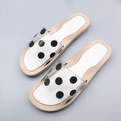 Sandales Talons Femmes Plage Été Pois