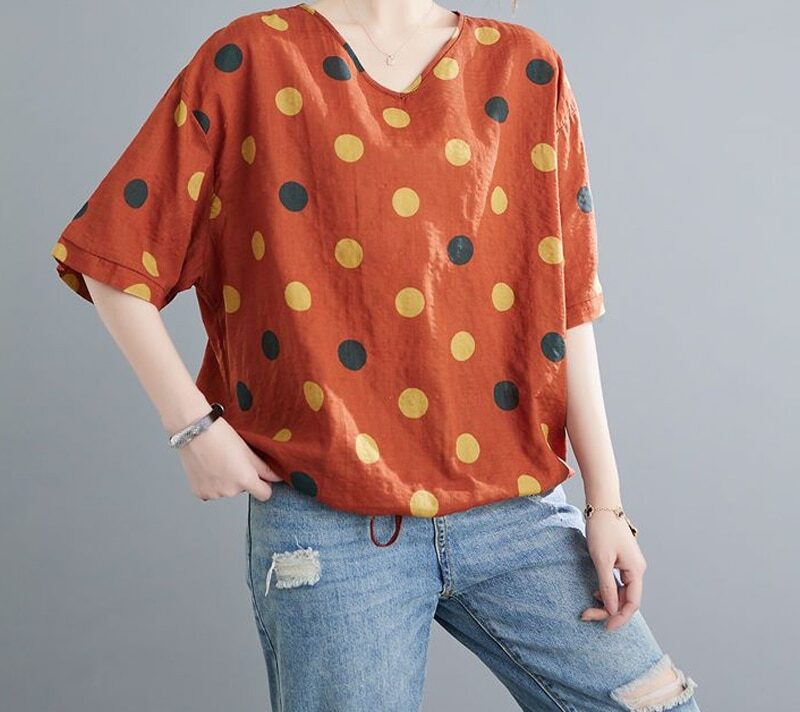 T-Shirt Manches Courtes Femme Élégant