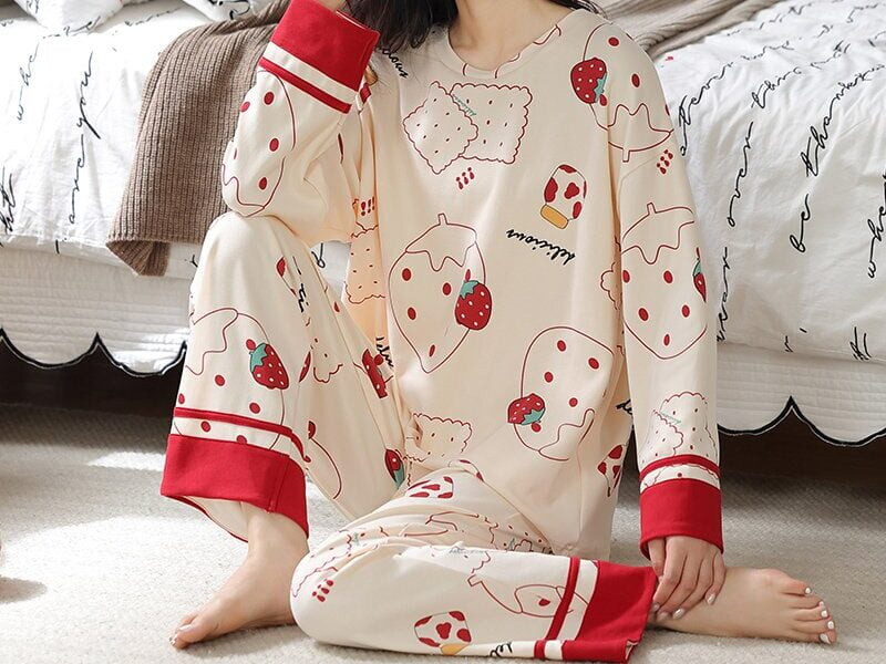 Ensembles Pyjama Coton Femmes Détente Nuit