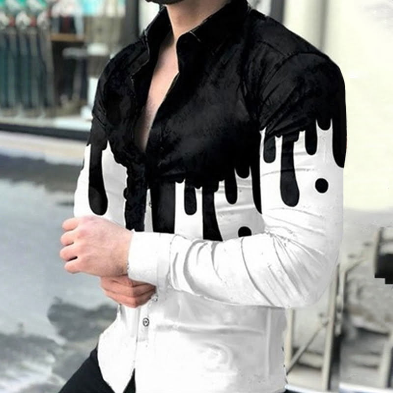Chemise De Luxe Homme Pois Imprimés
