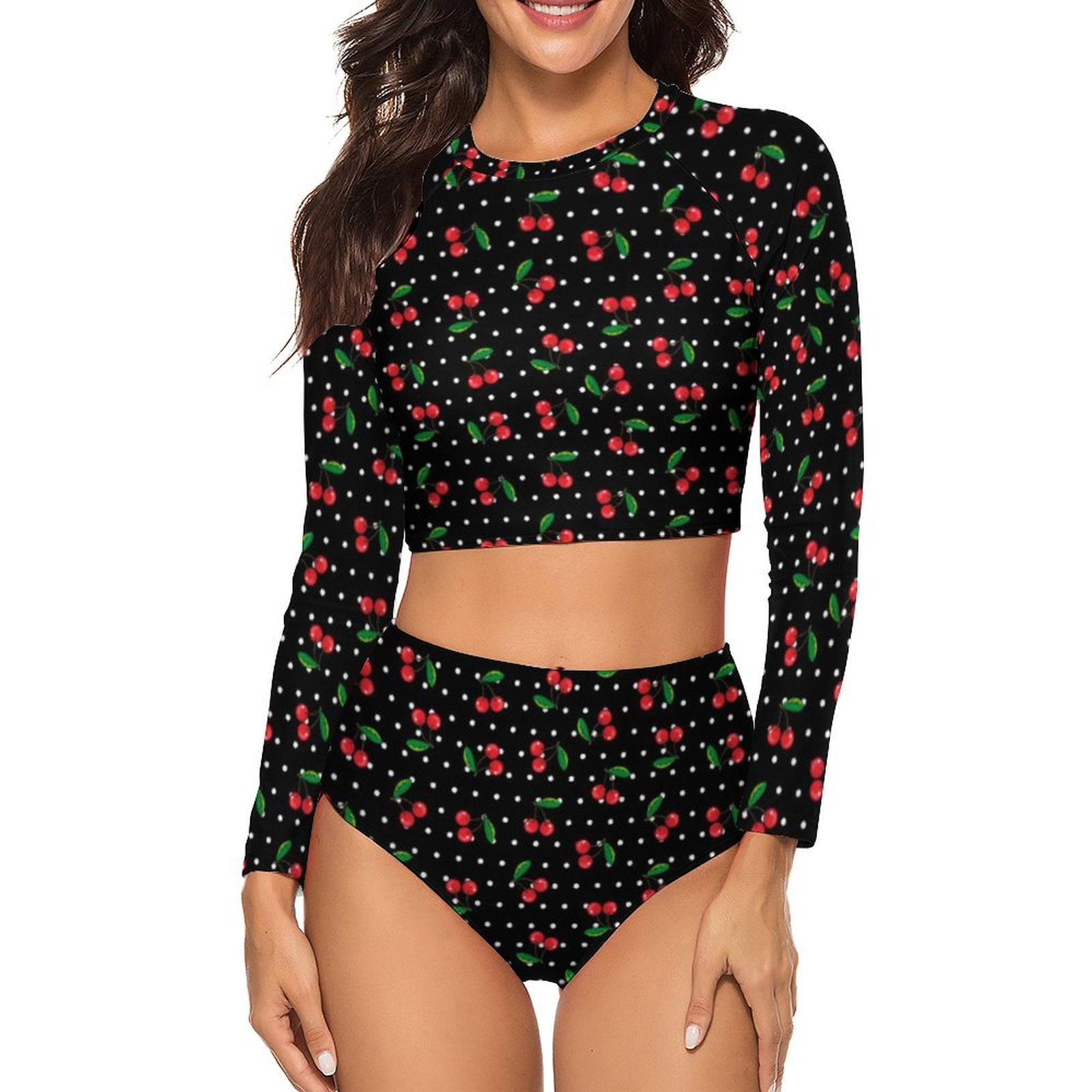 Maillot Bain Deux Pièces Pois Sexy