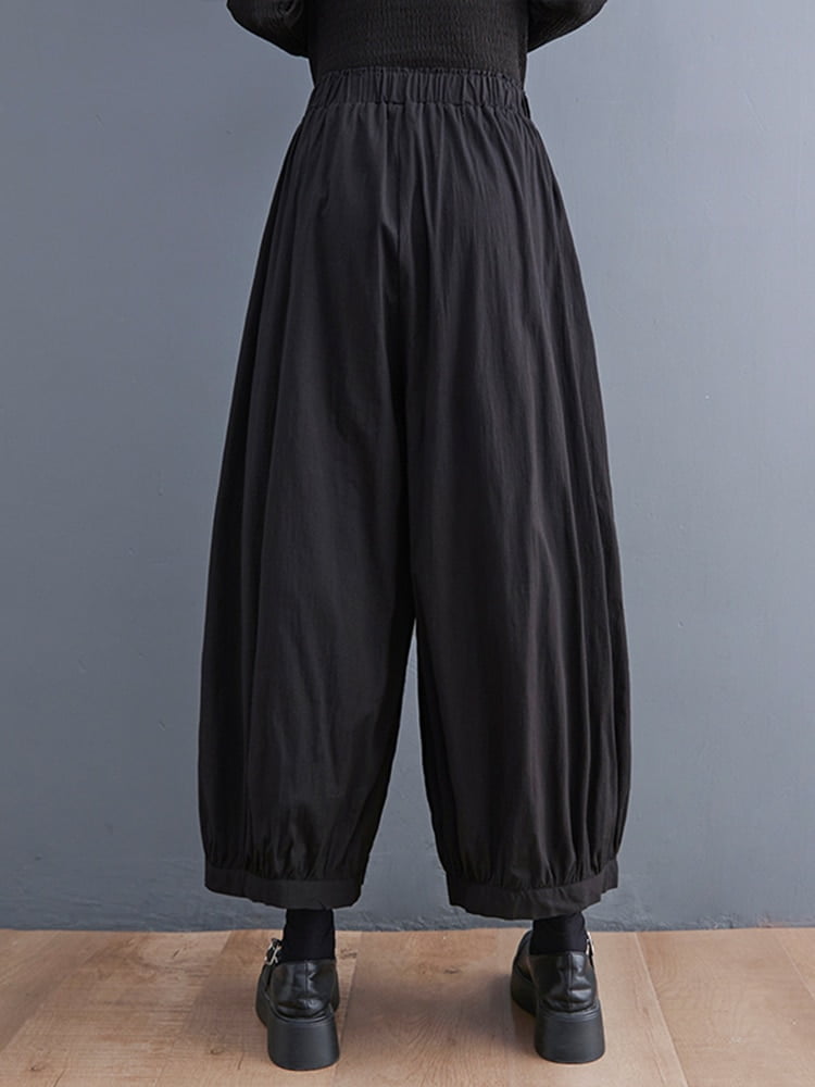 Pantalon Noir Vintage à Pois pour Femme, Taille Haute artificiel astique, Jambes Larges, Décontracté, Mode Streetwear, Nouvelle Collection Printemps Automne 2023 2