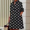 Robe Chemise à Manches sulfet Col en V pour Femme, Vêtement Décontracté, Sexy, à Pois, Couleur Unie, à la Mode, Nouvelle Collection Été 2023 1