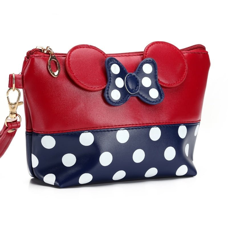 Disney-Sac à main à pois avec nœud pour femme, sac à bandoulière, trousse de toilette, joli sac de voyage, turegirl 2