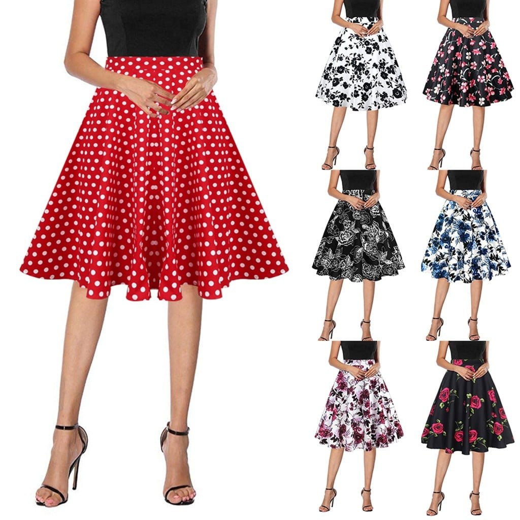 Jupe Tunique Vintage Taille Haute Plissée