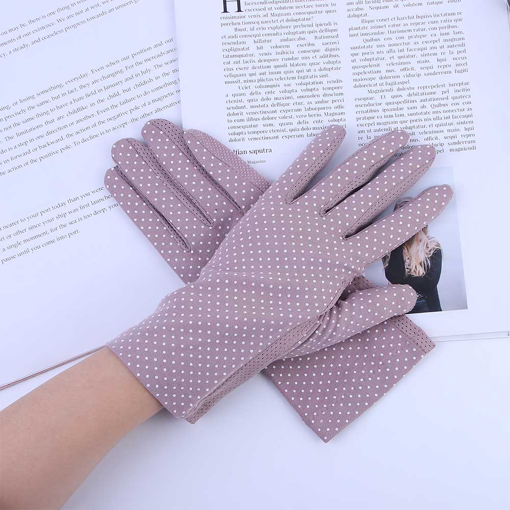 Gants de conduite coordonnants pour femme, écran tactile, coton fin, maille en dentelle, respirant, conduite de voiture, printemps, été 1