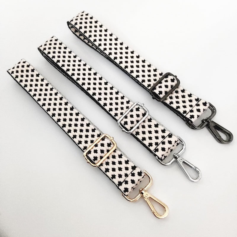 Sangle de sac en tricot brodé à pois pour femme, ceinture large initiée, sangle de sac à dos de remplacement réglable, sangle de sac à bandoulière initiée 2