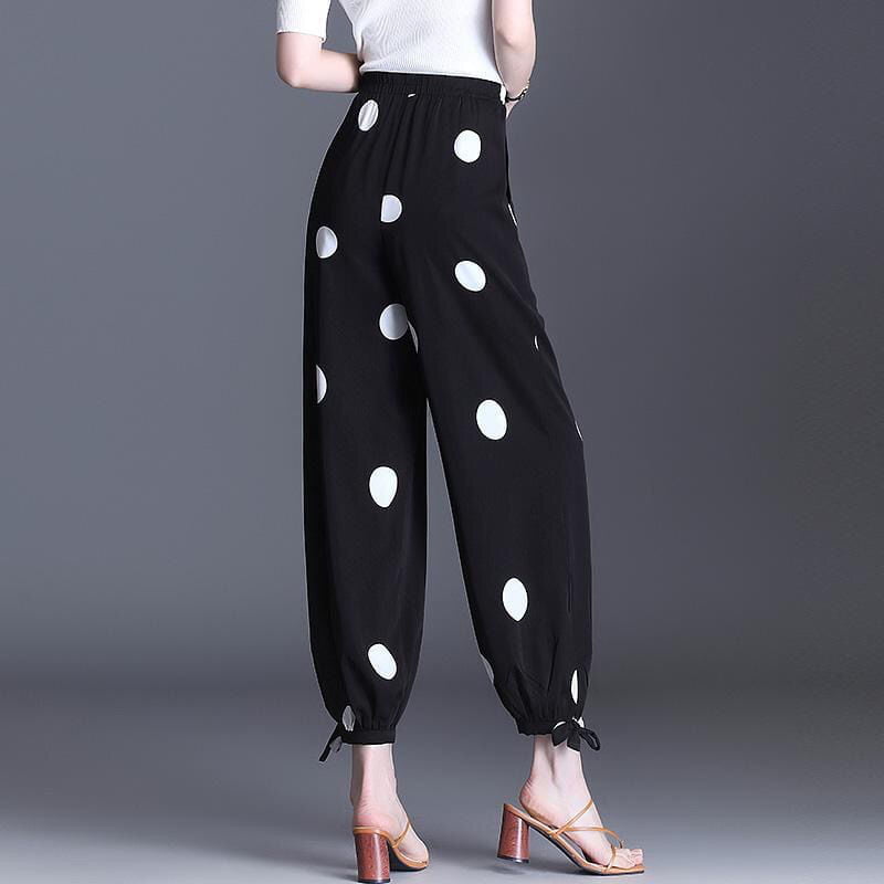 Pantalon Sarouel Femme Mousseline Pois