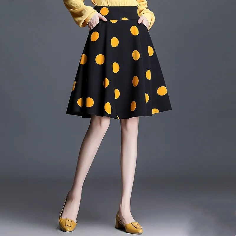 Mini Jupe À Pois Élégante Femme