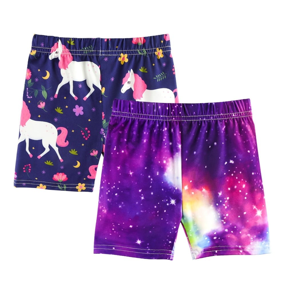 Shorts d'été en coton pour filles, 2 pièces, pantalons de sécurité, sous-vêtements, slips courts de plage, leggings courts pour enfants de 3 à 10 ans 2
