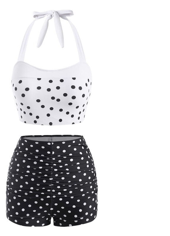 Dressfo Maillot Bain Tankini Contraste