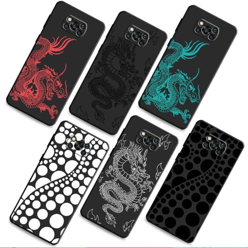 Coque Noire Écouteurs Motif Pois