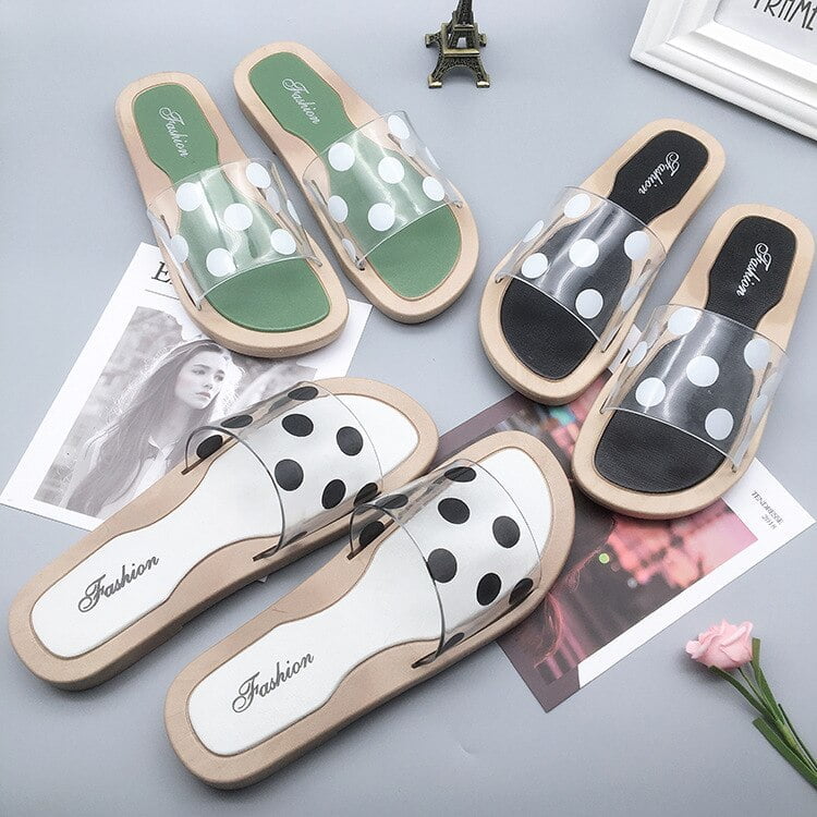 Sandales Été Femmes Plage Motifs Pois
